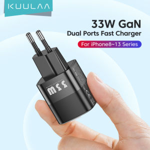 KUULAA 33W GaN Fast Charger Type C PD Quick Charge 4.0 3.0 USB Portable Wall Charger 20W USB C Charger Fast Charging For iPhone 15 14 13 12 11 Max Pro For iPad Air 4 iPad 2021 Mini Charger Original Android