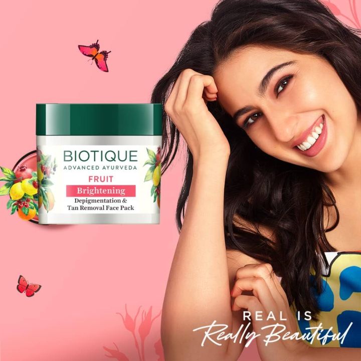 Masque Visage Biotique Bio Fruit Pack - Blanchissant Et Dépigmentant, 100g, Ingrédients Naturels
