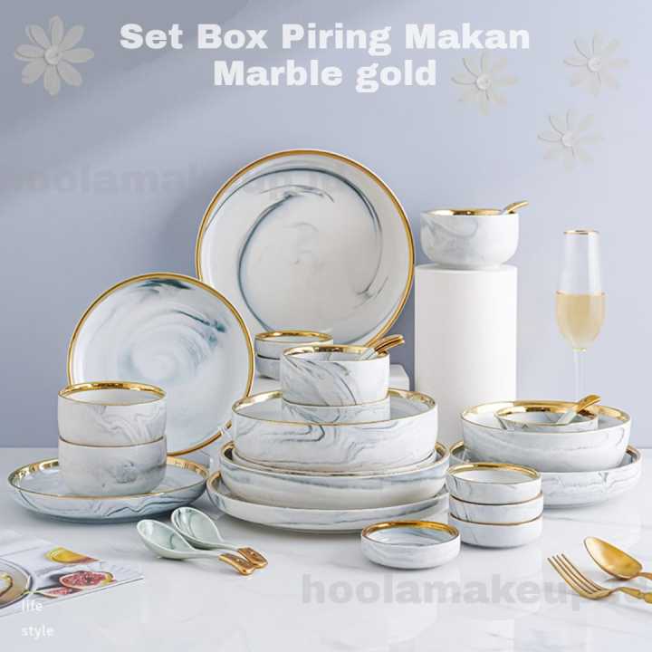 18 Piece White Bobble Dinner Set Pearl Tableware - Main Image