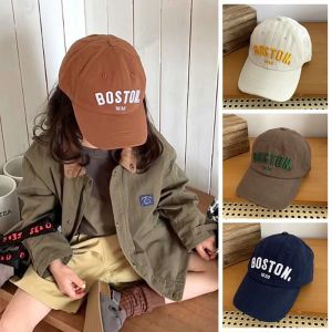 GOOTRADES Korean Style Boys Girls Baseball Hat Solid Color Cotton Childrens Sunhat Fashion Outdoor Letter Embroidery Baseball Cap Visor