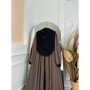 Suci Abaya Syari Set Hijab / Abaya Crinkle Airflow Size M L XL XXL / Gamis Polos Busui Terbaru / Abaya Jumbo / Dress Muslimah Remaja Dewasa / Gamis Lebaran 2024