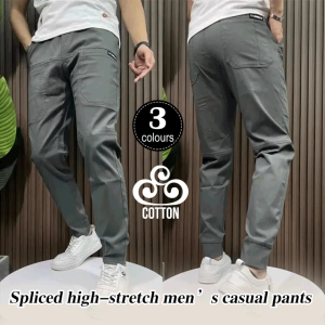 H Mens ice silk casual pants mens casual pants ice silk petite pants