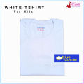 Blue Corner White Tshirt for Kids School White Tshirt Round Neck For Boys. 