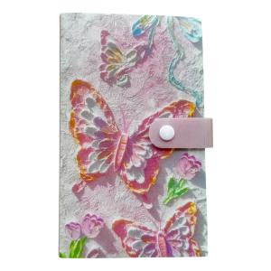 Mushion Album Menabung 1–240 Slot Bisa Kumpul 28 Juta Bonus Stiker Warna Pulpen Gel 3 Pouch Nabung Motif Kupu-Kupu Buah