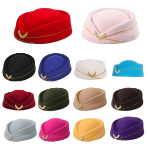 Stewardess Hat Beret Hat Women Air Hostesses Hat Party Favors Hats Costume Formal Caps Accessory