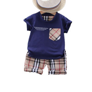 setelan jas anak laki Musim panas setelan kaos bayi laki laki casual tampan import baju setelan anak