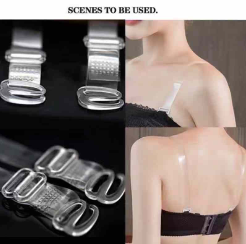 3 Pairs/Set Clear Bra Straps Transparent Invisible Detachable Adjustable  Silicone Women's Elastic Back Belt for Backless Dress