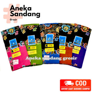 Isi 4 Sarung Batik Wanita Ibu melahirkan Cap Bunga Angrek Motif Kembang