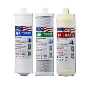 3PCS 10 Inch Water Filter Purifier Cartridge Filter Set PP/CTO/Ultrafiltration