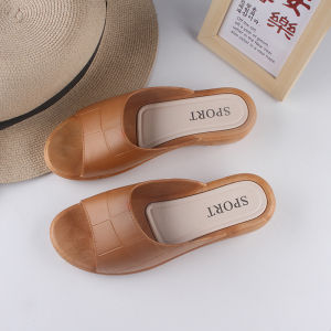 Free Shipping Summer WomenS Outdoor Slippers New Fashion Casual Solid Color Wedge Sandals Everyday Beach Flip-Flops