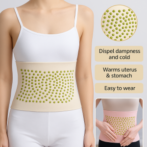 Zikui Middle-aged and elderly air-conditioned room essential stomach warmer waist De velvet self-heating hot lumbar belt anti-cold moxa dehumidification belly warmer