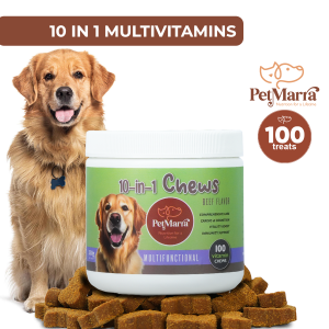PetMarra 10 in 1 Chews Dog Treats Multifunctional 250g Multivitamins Vitamin Supplement Health Shiny Coat Joint Support Nutrition Dogs Itchiness Appetite Energy Food Snacks