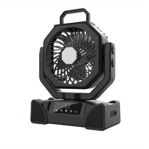 Plastic Desktop Fan with Light Rechargable Camping Fan Multifunctional Cooling Fan Desk Fan for Outdoor Camping Lover