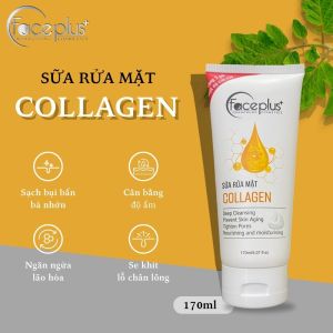 Sữa rửa mặt FacePlus+ collagen dưỡng mịn da se khít lỗ chân lông 170ml