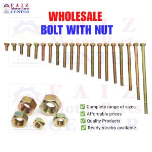10 pcs. BH. 6x120mm (#10 sa yabe /tools)GOLD PLATED HEX BOLT WITH NUT (Tetanized Zinc Plated)