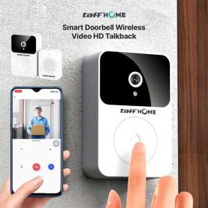 TaffHOME Bel Rumah Kamera Bisa Bicara Smart Doorbell Wireless Video HD Talkback Infrared Pantau HP