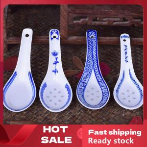 🚚【Local Express Delivery】🚚 1pcs Ceramic Spoon China Soup Spoon Stir Soup Spoons for Soup And Rice Kitchen