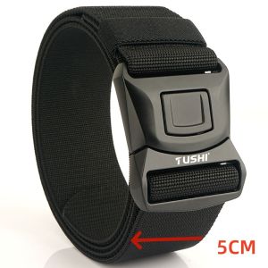 5.0CM Wide Army Belt Tactical Military Nylon Waist Belts Quick Release Hunting Training Strong Metal Buckle Police