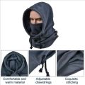 Warm Hoodie Hat Winter Men Women Hat Thermal Polar Fleece Balaclava Hat Hooded Neck Warmer Hike Cycling Windproof Hat. 