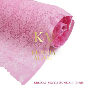 Kain Brokat Brukat Motif Bunga GULUNGAN 45 meter Lebar 150cm Murah