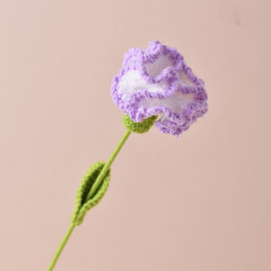 Mothers Day Handmade Crochet Finished Bouquet Fake Flowers Carnation Simulation Bouquet