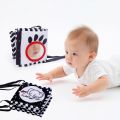 Contrast Book Soft Book Mini Kontras Hitam Putih Bayi Newborn Mainan Edukasi Sensori Buku Kain Boks Bayi Book. 