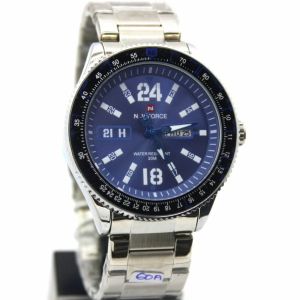 Jam Tangan Pria Naviforce 9102 Original Rantai Stainless Analog