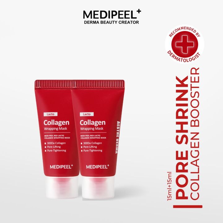 MEDIPEEL Red Lacto Collagen Wrapping Mask 15ML X 2 (mini) (Glass Skin ...