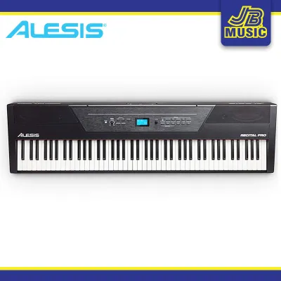 Alesis Recital Pro Digital Piano (Hammer Action Weighted Keys)( 2x20W Speakers) 12 Voices Record and Lesson Mode FX and Display