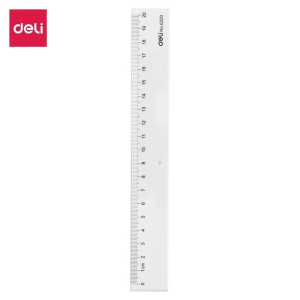 Thước kẻ nhựa thẳng DELI trong suốt 6220-6230-6250 - thước 20cm/30cm/50cm