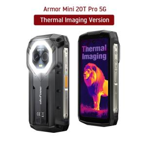 Ulefone Armor Mini 20T Pro 5G 4.7" Display Rugged Phone LED Light Android 14 Smartphone 6200mAh 16GB+256GB 33W