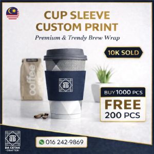 Custom Coffee Cup Sleeve✅Print Own Logo✅Pelapik Cawan Kopi✅