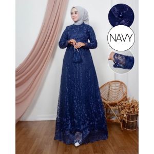 GAMIS MINORA /  BRUKAT MEWAH / BAJU LEBARAN / GAUN PESTA / PAKAIAN WANITA / BUSANA MUSLIM