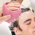 1pc Gentle Silicone Scalp Massager Shampoo Brush - Hypoallergenic Handheld Hair Washer for Dandruff Removal, No Battery Needed. 
