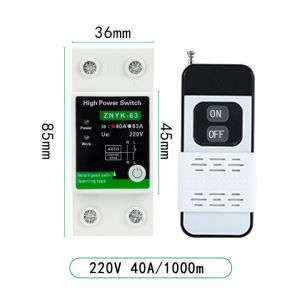 Công tắc điều khiển từ xa 40A 4000W 63A 6000W 220V 1Km ĐẾN 5KM bật tắt máy bơm nước máy rửa xe công suất lớn tải thực không cần dùng khởi động từ