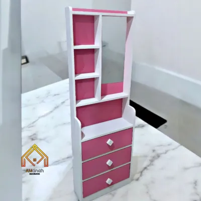 RAK MAKE UP TOLET MEJA RIAS - LEMARI KOSMETIK KACA BAHAN KAYU KUAT RKA169 BUDDIESSTORE
