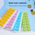 14 Holes Silicone Ice Cube Maker Tray Baby Food Maker Mold Tray Container with Lid Bekas Pembuat Ais Batu 硅胶冰格. 