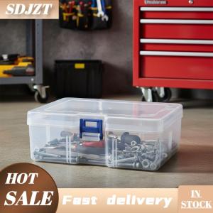 SDJZT Hình chữ nhật đóng gói hộp trong suốt chống bụi nhựa Organizer lưu trữ container cho văn phòng nghiên cứu phòng
