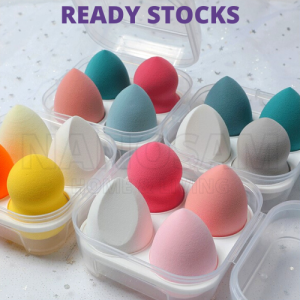 4pcs Makeup Egg Sponge Cosmetic Beauty Egg Sponge Super Soft Easy Makeup Foundation Wet Dry Dual Use Colorful Egg Sponge