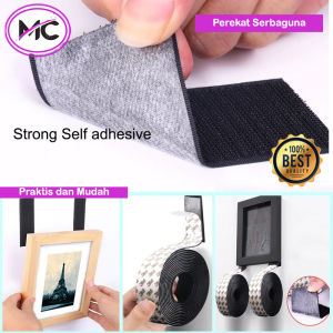 Velcro Double Tape Perekat Velcro Tape Lakban Hook and Loop Adhesive Perekat Serbaguna Magic Velkro Dobel Tip Praktis Murah