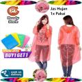 ( BELI 1 GRATIS 1) Beauty Jas Hujan Sekali Pakai Plastik Tipis Disposable Raincoat  Jas Hujan Murah  Jas hujan Darurat Jaket Hujan Transparan Tipis - Random. 