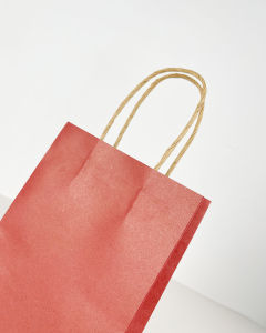 TÚI GIẤY KRAFT MÀU ĐỎ. SIZE 14 x 21 x 7. MÃ FD1