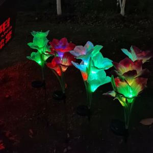 MAOMEI STORE Chống thấm nước Đèn sân vườn năng lượng  trời Đèn LED Độ chuyển màu rực rỡ Đèn đổi màu 7 sắc Đèn trang trí Các cổ phần Đồ trang trí sân vườn năng lượng  trời Khu vườn ngoài trời