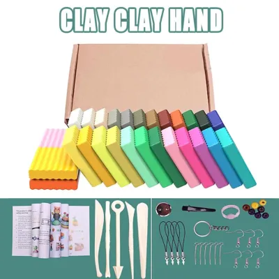 24 Color Air Dry Clay Set with Tools Lightweight Colorful Clay Toys DIY Clay Toys Children Gift
