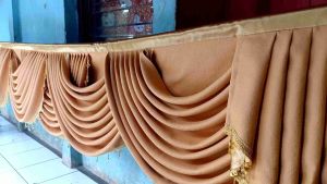 gorden jendela  gordeng satu set gorden poni gelambang gorden costum bisa reques warna.gordeng