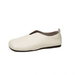 Flat-Bottomed Square-Toed Woven WomenS Shoes 2026 Spring New Fashion Versatile Casual Fisherman Shoes