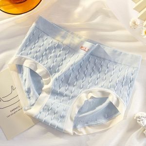 Lizida Women‘s Wormwood Temperature Change Anti-Mite Antibacterial Underwear No Trace Naked Mid-waist Soft Comfortable Breathable Briefs Girls