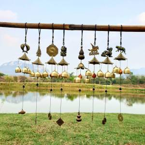 กระดิ่งลม 3-ลูก กระดิ่งลมเรียกทรัพย์ กระดิ่งฮวงจุ้ย กระดิ่งลมฮวงจุ้ย โบบายลมตกแต่งบ้าน กระดิ่งลมปรับฮวงจุ้ย