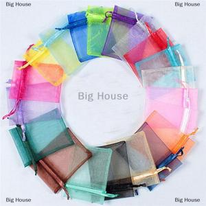 [COD] Big House TANG 50pc Organza Gift Bags Jewelry Candy Bag Wedding Favors Bags Mesh Gift Pouches