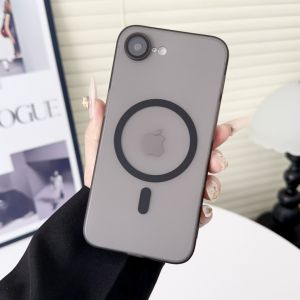 For iPhone 16e Ultra Thin Case For Magsafe Slim Matte Lens Protector Magnetic Charge Cover for iPhone 13 17 12 14 15 16 Pro Max